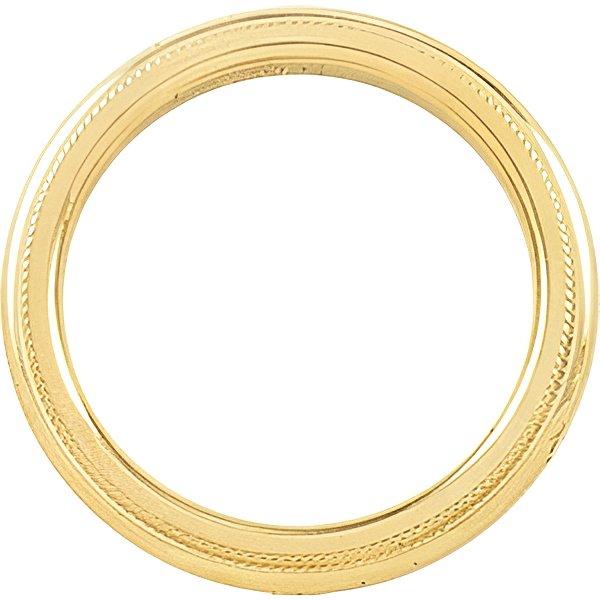 14K Yellow Gold Approx. 0.24 Inch Milgrain Comfort Wedding Band
