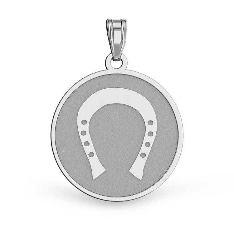 Horseshoe Round Horse Jewlery Pendant