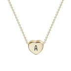 Petite Heart Initial Necklace