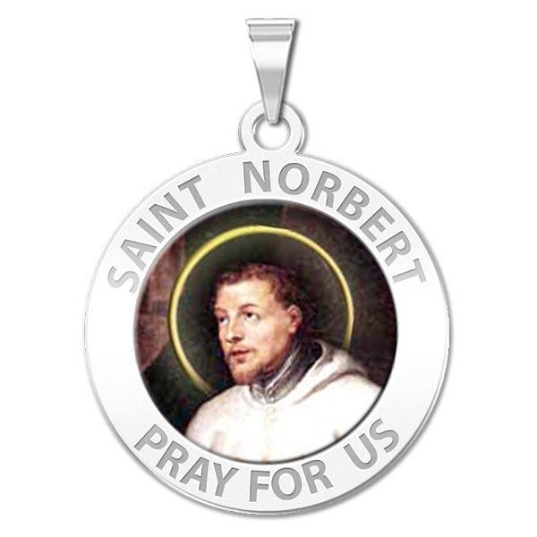 Saint Norbert Religious Medal "Color