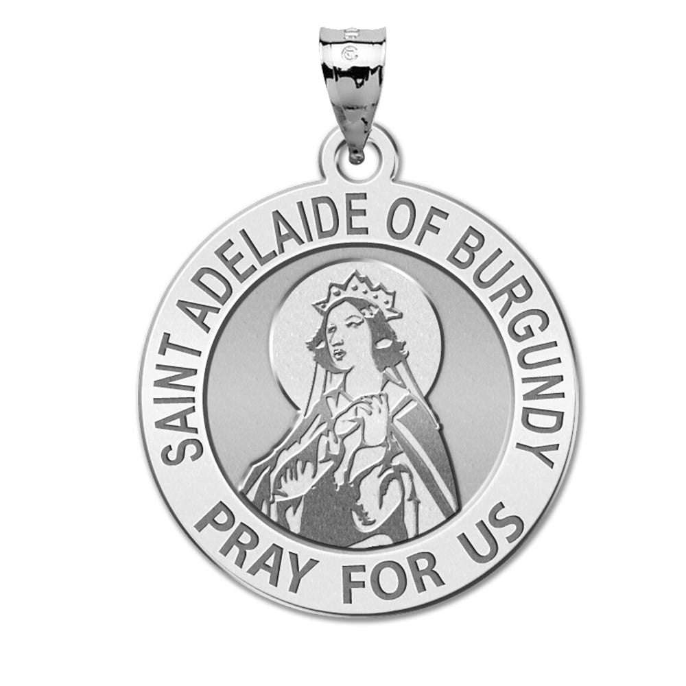 Saint Adelaide Of Burgundy Round Religious Medal