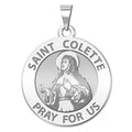 Saint Colette Round Religious Medal