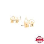 Pair of Separated Ohio State Silhouette Earrings