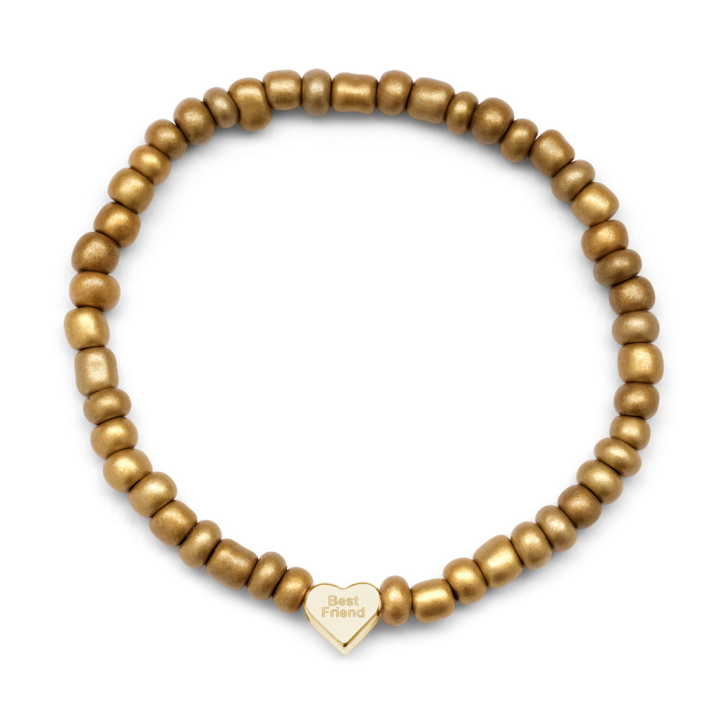 Colorful Heart Beaded Charm Bracelet