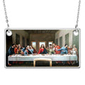The Last Supper Rectangle Pendant with Religious Medal/ 18" Box Chain Included