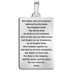 Rectangle with "Lord's Prayer" Block Pendant