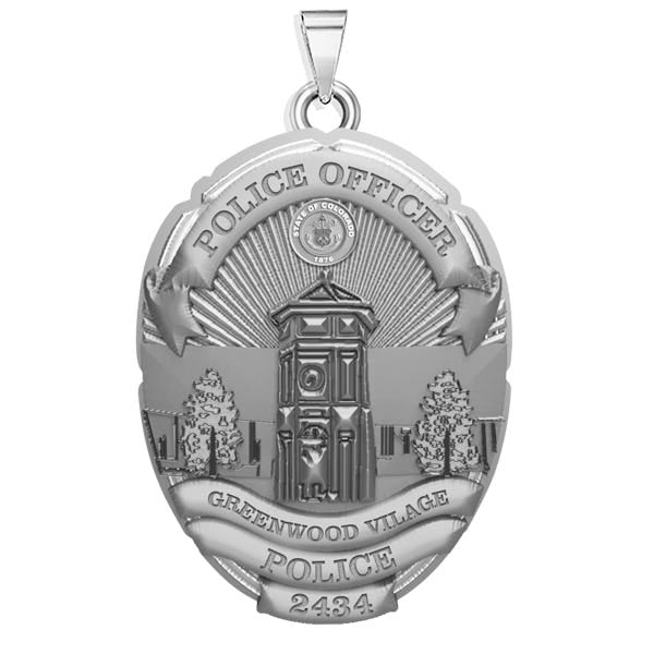 Personalized Colorado Greenwood Police Badge with Your Rank and Number