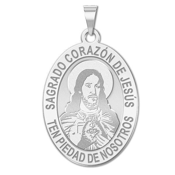 Sagrado Corazon De Jesus Oval Medal