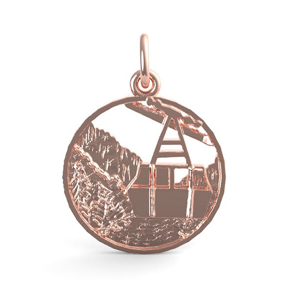 Banff Mountain Gondola Disc Charm (3421)