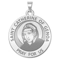 Saint Catherine of Genoa Round Religious Medal