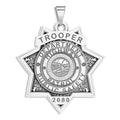 Personalized 7-Point Star South Dakota Trooper Badge with Rank, Number & Dept.
