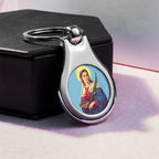 Stainless Steel Color Saint Lucy Keychain