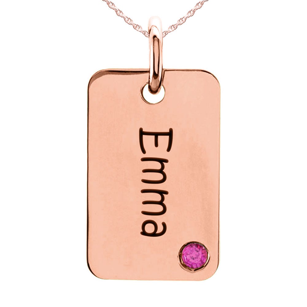 Birthstone Mini Dog Tag