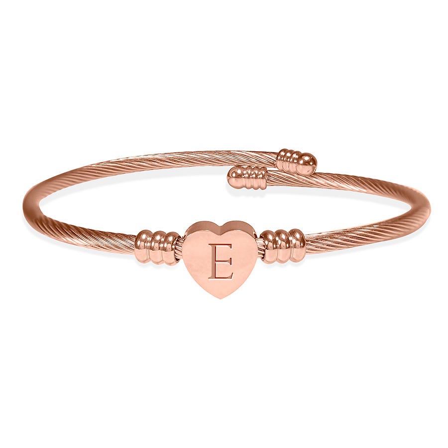 Custom Initial Bangle Bracelet