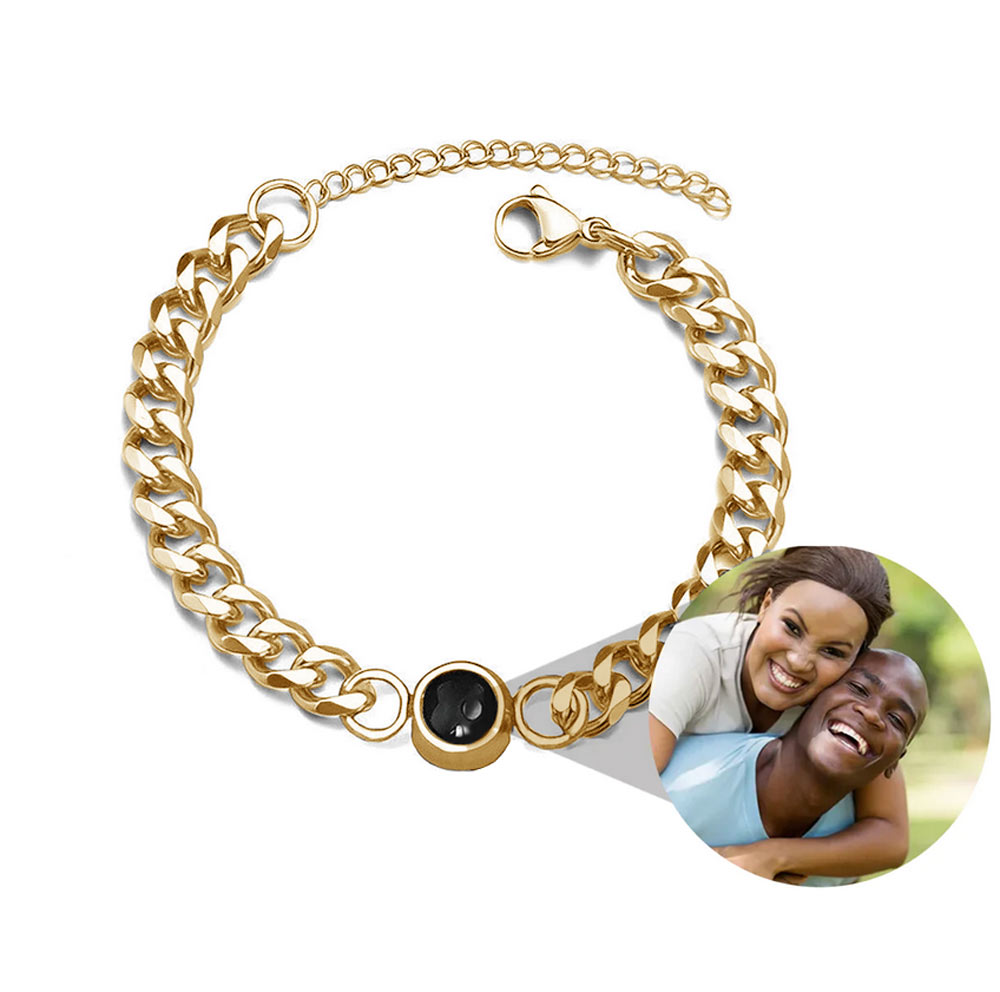 Photo Projection Curb Bracelet