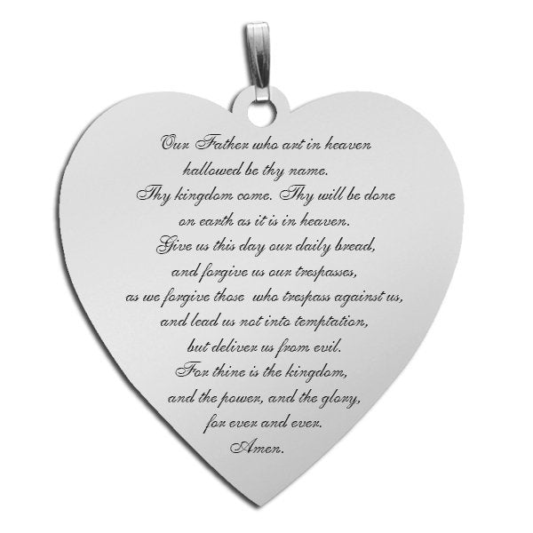 "Lord's Prayer" Heart Pendant