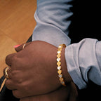 Heart Shaped Initial Gold Tone Bracelet