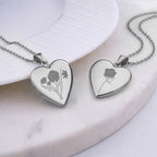 Personalized Birth Flower Heart Locket