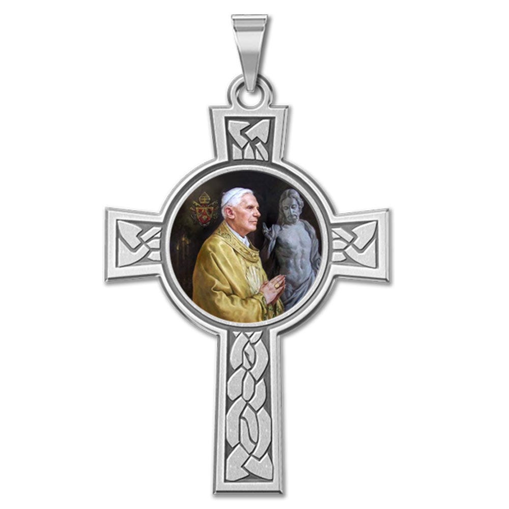Pope Benedict Xvi Cross Religious Color Medal