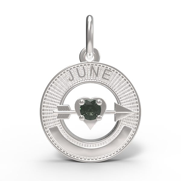 June Love Birthstone Charm