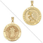 Football - Saint Christopher Doubledside Sports Religious Medal