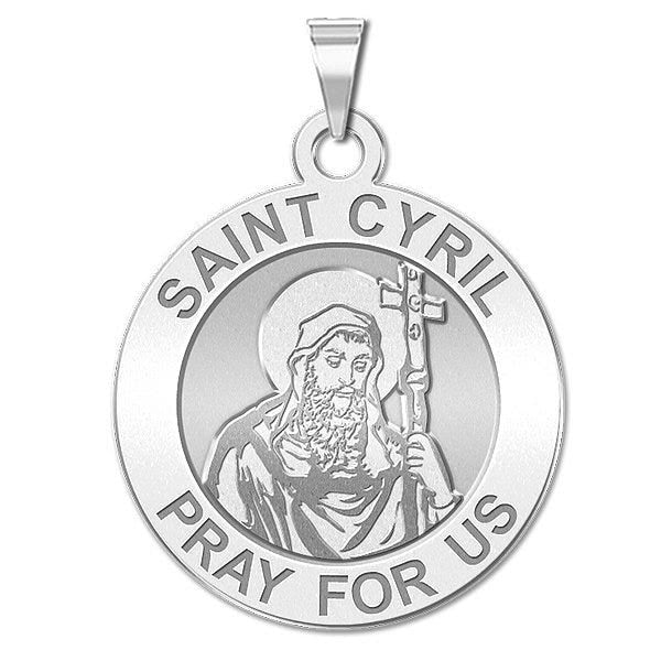Saint Cyril of Alexandria Round Religious Medal