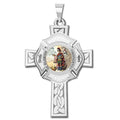Saint Florian Personalized Fire Badge Cross Religious Color Medal