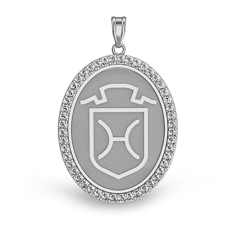 Holstein Diamond Studded Horse Breed Oval Medal