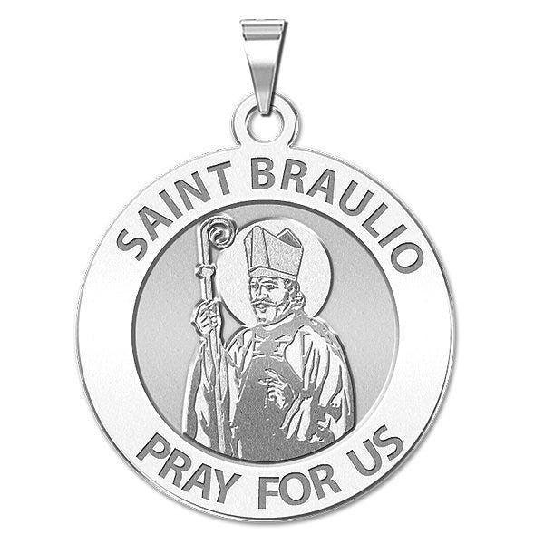 Saint Braulio Round Religious Medal