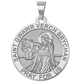 Saint Gwawr Verch Brychan Round Religious Medal