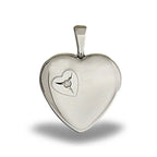 Cubic Zirconia Heart Photo Locket
