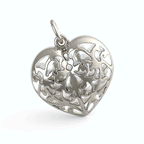 Filigree Heart Charm(3618)