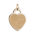 Custom Fingerprint Heart Charm or Pendant