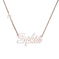 Cross Charm Personalized Name Necklace