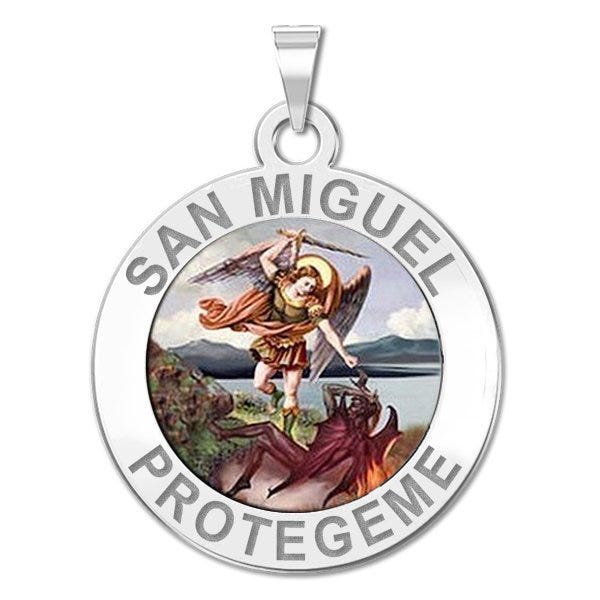 San Miguel Religious Round Color Medal