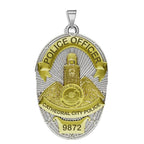 Personalized Cathedral City California Police Badge with Your Rank and Number