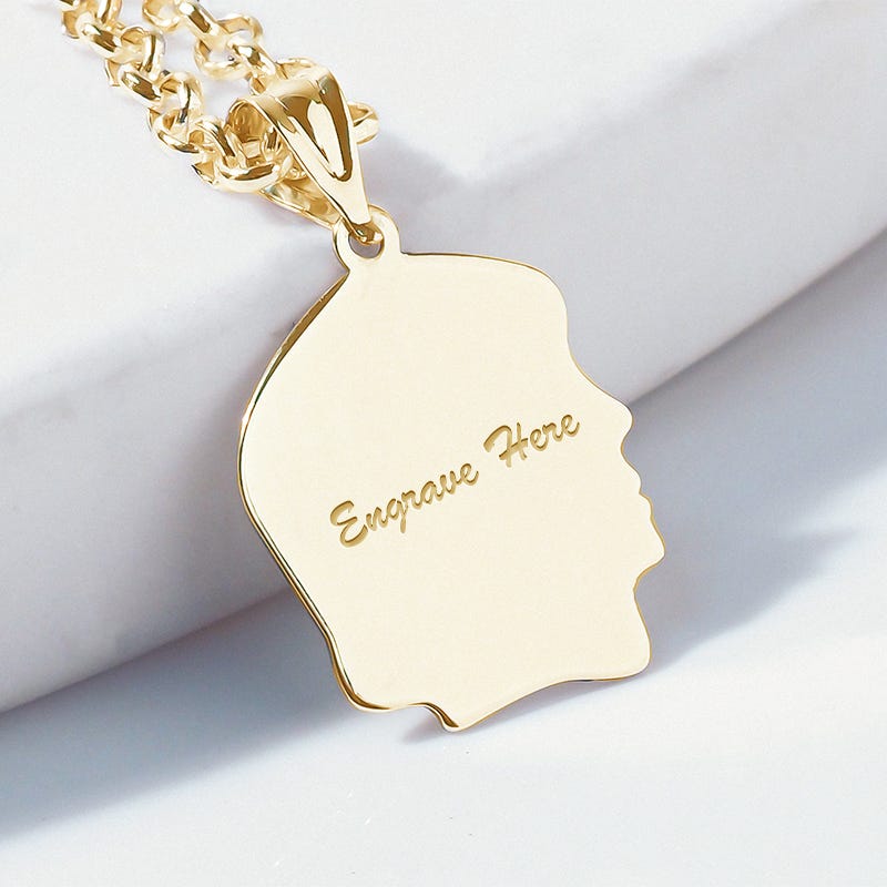 Engravable Child's Face or Pendant