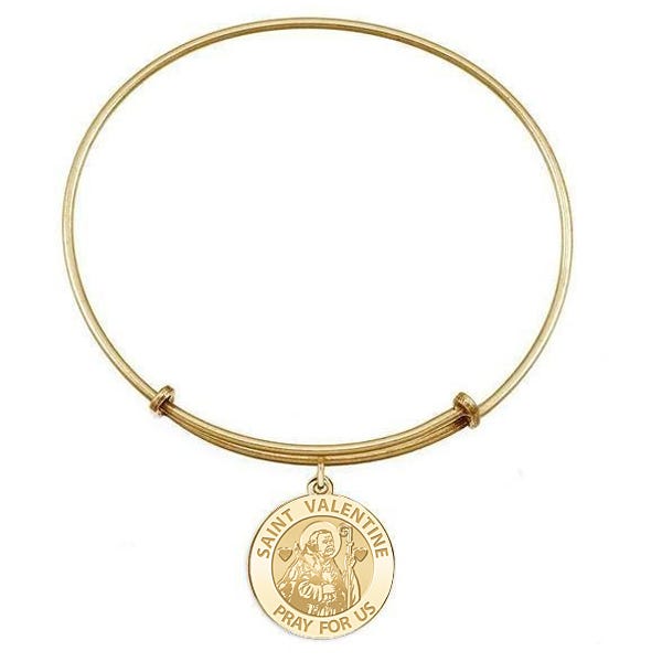 Expandable Bracelet with Saint Valentine Charm