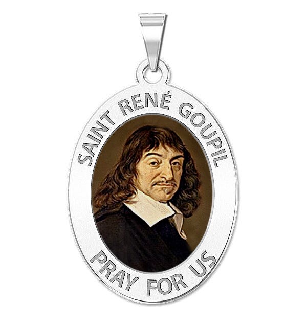 Saint Rene Goupil Oval Religious Medal Color