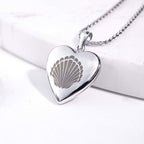 Seashell Heart Photo Locket