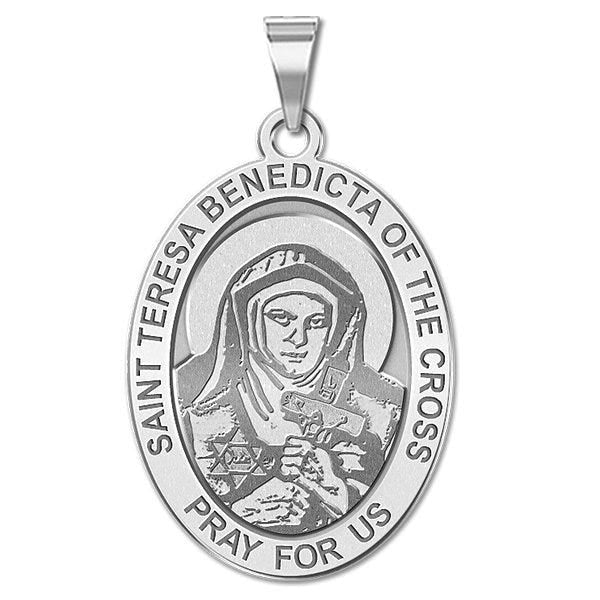 Saint Teresa Benedicta Of The Cross - Oval Religious Medal