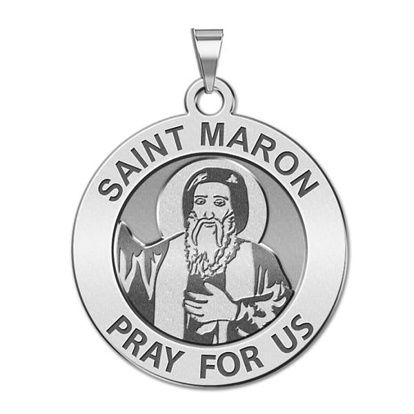 Saint Maron Round Religious Medal