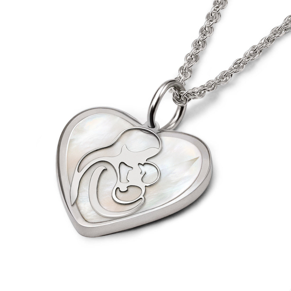 Mom & Baby Mother Of Pearl Pendant