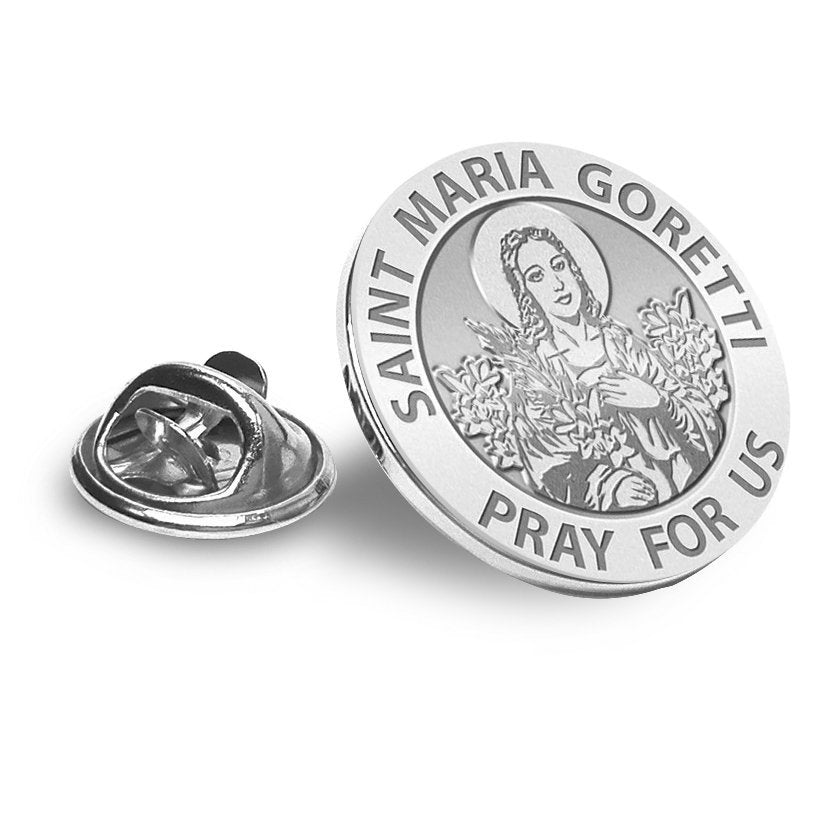 Saint Maria Goretti Religious Brooch/ Lapel Pin  "EXCLUSIVE"