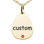 Custom Mom Teardrop Shaped Charm