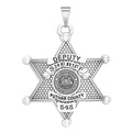 Personalized West Virginia 6-Point Sheriff Badge with Rank, Dept. and Number