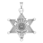 Personalized West Virginia 6-Point Sheriff Badge with Rank, Dept. and Number
