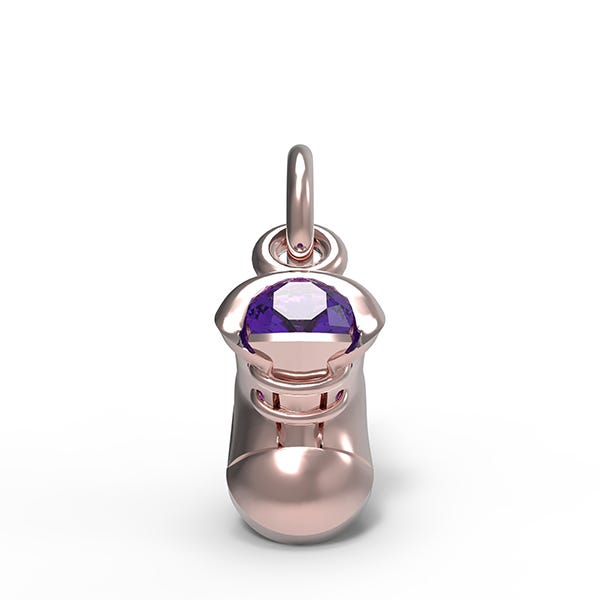 February Baby Shoe Charm (2734-002)