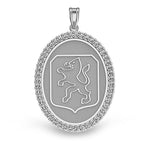 Dutch Warmblood Diamond Studded Horse Breed Oval Medal