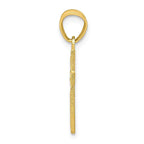 Gold-Plated Diamond-Cut Cross Pendant